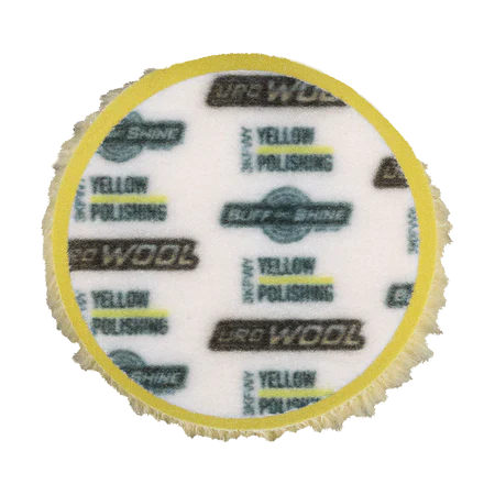 3KFWY - 3" Yellow Knitted Wool (Edge Bevel) URO Wool® Pad - Polishing