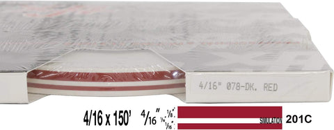UP 4/16" X 150' STRIPE #78 DK RED