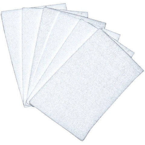 SCRUB PAD 6X9 WHITE - 10 PACK