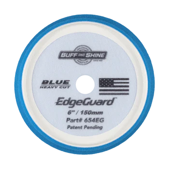 654EG - 6" Blue Coarse EdgeGuard™ Foam Pad - Heavy Cut