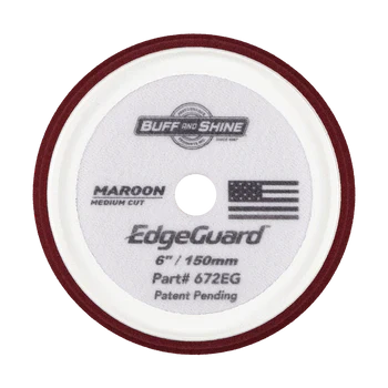 672EG - 6" Maroon EdgeGuard™ Foam Pad - Medium Cut