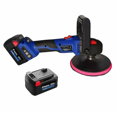 Astro Pneumatic 30570 20V 7'' Brushless Variable Speed Rotary Polisher W/ 2 Batteries
