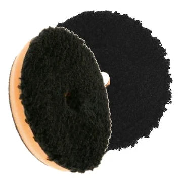 Buff and Shine 5" Microfiber Black with Orange Interface Pad, Cutting, 580MFP