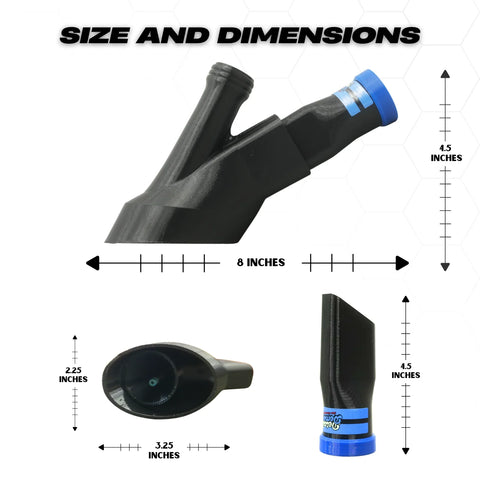 DETAIL DEMON Crevice Air+Vac Oval Attachment Compatible with Tornador Mini