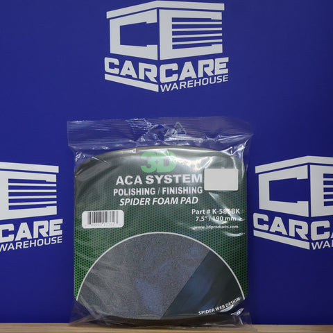 3D 7.5" Black Spider-Cut Foam Finishing Pad