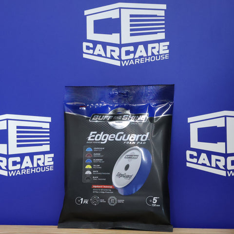 Buff & Shine EdgeGuard Foam Pad, Blueberry, Heavy Polishing, 5" / 130mm #556EG