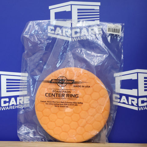 Buff & Shine 7.5" Euro Orange Med. Cutting Hex Faced Foam Grip Pad #680RH