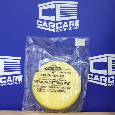 Buff & Shine 6.5" D.A. Yellow Foam Grip Pad #613G