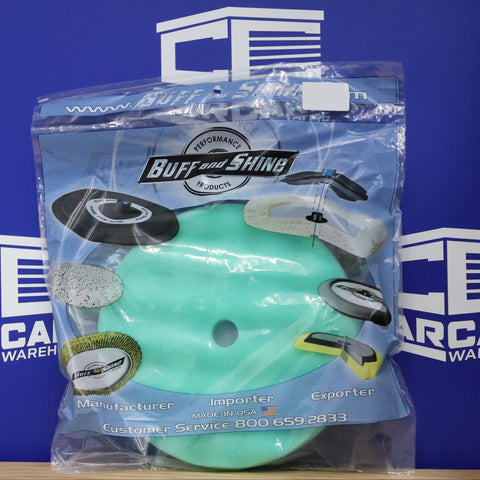 Buff & Shine 8" Green Convoluted Face Foam Grip Pad #840WG