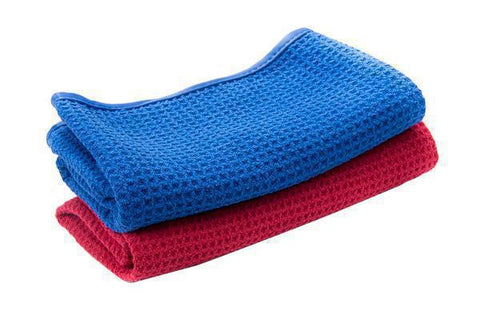 WAFFLE WEAVE GLASS TOWEL 16X24