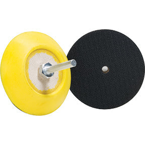 PAD HOLDER, 3" FLEX YELLOW W/SHAFT