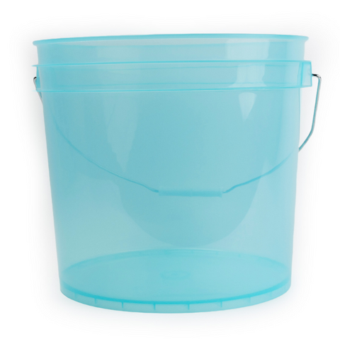 Plastic Pail Translucent BLUE Bucket 3.5 Gallon