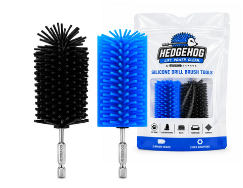 DETAILDEMON Hedgehog Silicone Pet Hair Loosener/Remover Drill Brush Attachments - 2 Pack