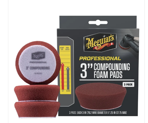 Meguiar's 3" Compounding Foam Pads 3 Pack (M3CFP3)