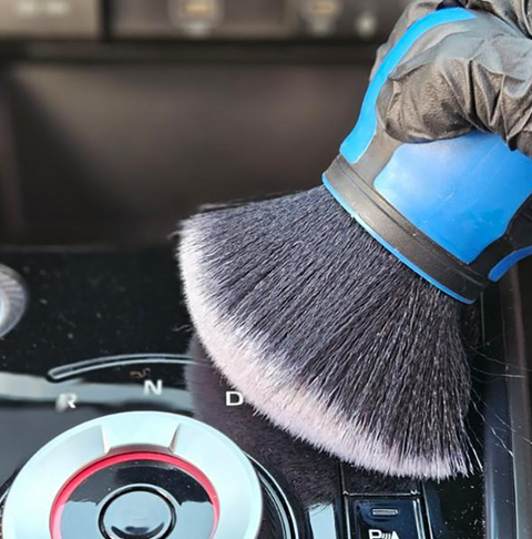 Premium Car Detailing Brush with Soft Bristles and Ball Handle