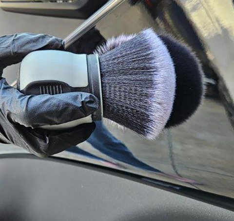 Premium Car Detailing Brush with Soft Bristles and Ball Handle
