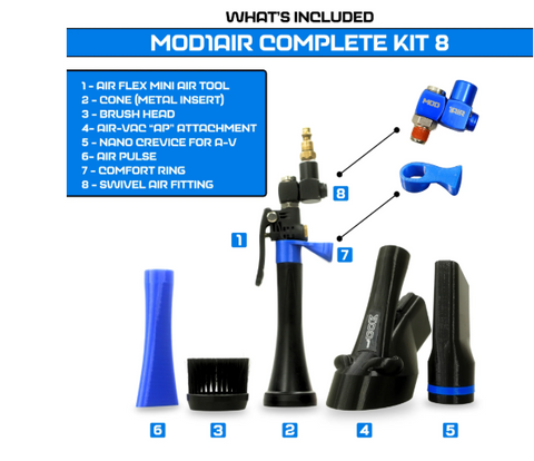 MOD1AIR Complete Air Tool 8 Piece Modular Detailing Kit