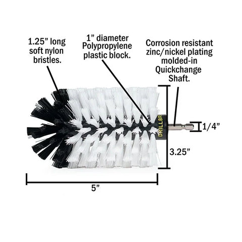 DRILL BRUSH, MINI WHITE