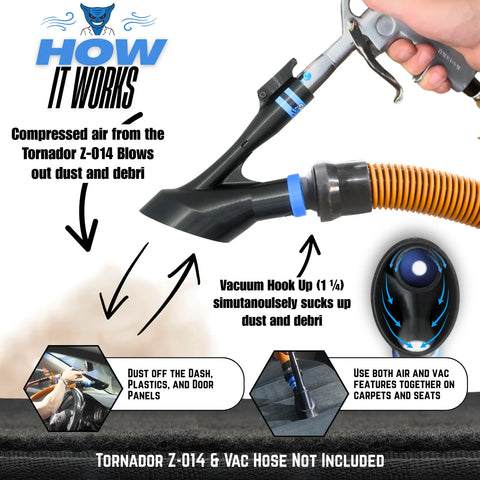 DETAIL DEMON Air+Vac Oval Attachment for the Tornador Z-014