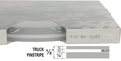 UP 8/16" DOUBLE STRIPE #64 SILVER M
