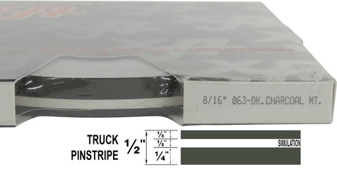UP 8/16" DOUBLE STRIPE #63 CHARCOAL
