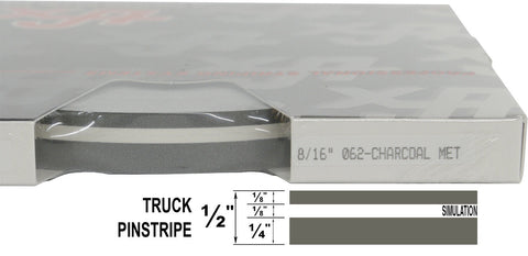 UP 8/16" DOUBLE STRIPE #62 CHARCOAL