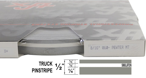 UP 8/16" DOUBLE STRIPE #60 PEWTER
