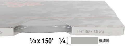 UP 1/4" STRIPE 150' #64 SILVER MET