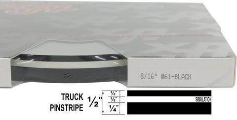 UP 1/2" STRIPE 150' #61 BLACK