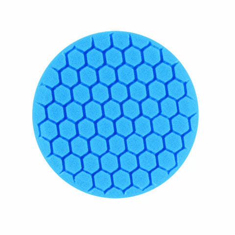 Buff & Shine 7.5" US Blue Soft Polishing Hex Faced Foam Grip Pad Center Ring #650RH