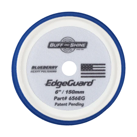 656EG - 6" Blueberry EdgeGuard™ Foam Pad - Heavy Polishing
