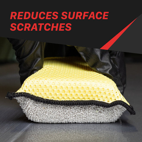 Maxshine Multipurpose Applicator - Microfiber Non-Scratch Heavy Duty Cleaning sponges [Pack of 1]