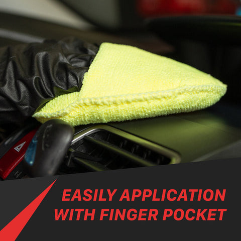 Maxshine Multipurpose Applicator - Finger Hold/Microfiber [Pack of 1]
