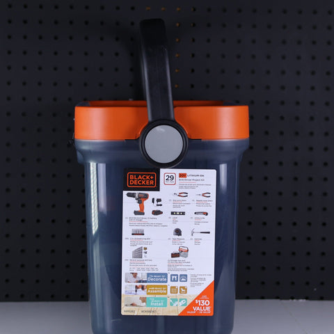 BLACK & DECKER 20V MAX Cordless Drill & DIY Home Project Kit (28 Pieces + Tool Box)