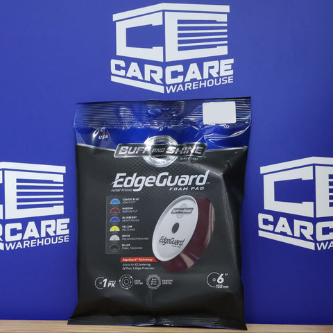 672EG - 6" Maroon EdgeGuard™ Foam Pad - Medium Cut