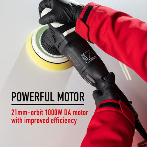 M21 Pro Dual Action Polisher | 21mm Throw, 6” Backing Plate, 1000W Motor