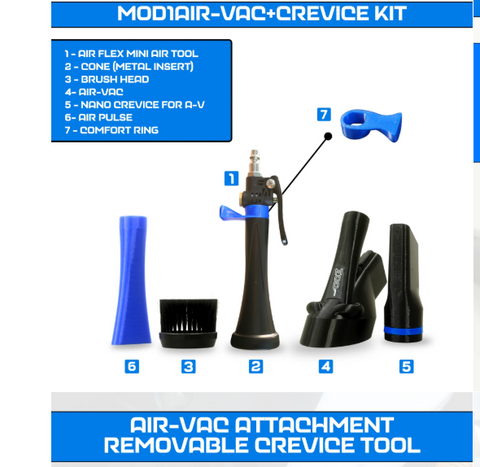 MOD1 Air-Vac-Crevice Kit - Air Tool Modular Detailing System