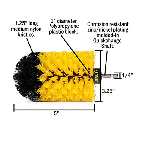 DRILL BRUSH, JUMBO YELLOW